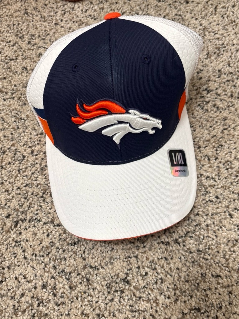 Reebok Denver Broncos Navy & White  Cap